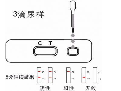 杜冷丁检测试纸使用示意图